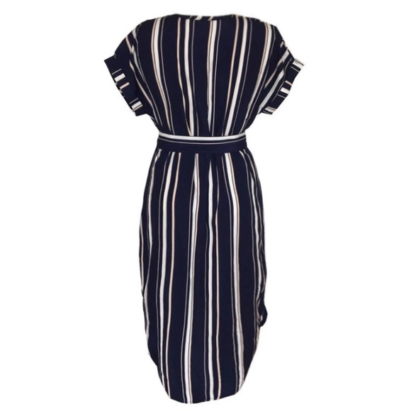 5 ⭐️ Fave!  Navy and white striped shirt dress - Picture 4 of 8